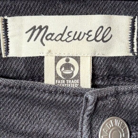 Madewell Cali Demi Black Grey Jeans Straight Leg Size 25 - Picture 10 of 13